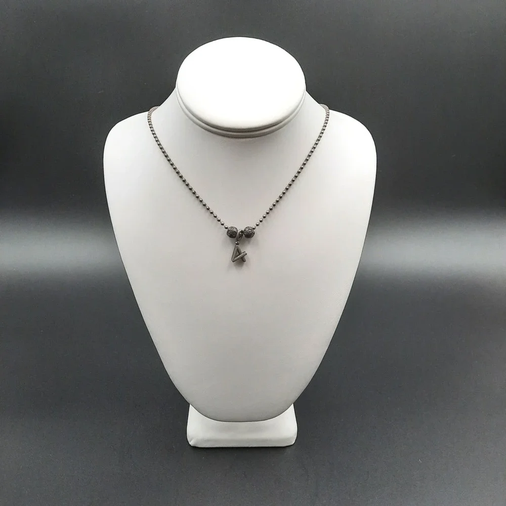 Soccer Ball & Number 4 Necklace,‎ Sports Charm Jewelry, Gunmetal Chain